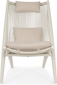 Бежов метален градински стол Aloha – Bizzotto