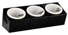 Alkan - Поликарбонатен стенд за прибори 3-ка черен 18x48x18см (ZCP 390-3)