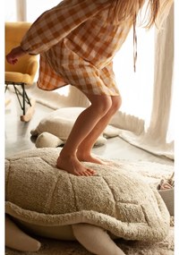 Зелен/кремав детски пуф Mrs. Turtle – Lorena Canals