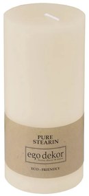 Кремаво бяла свещ Friendly, време на горене 50 ч. Eco - Eco candles by Ego dekor