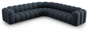 Син шенилов модулен ъглов диван Lupine – Micadoni