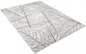 Светлокремав модерен килим с мотив на листа Ширина: 120 см | Дължина: 170 см