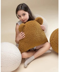 Кафява детска възглавница за диван от букле Bear – Wigiwama
