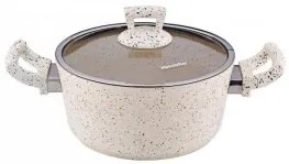 Алуминиева дълбока тенджера с незалепващо покритие кремава 20x10см 3л HR-GRANITE (ETTCKK0320001)