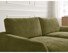 Шенилов ъглов диван в цвят каки (десен ъгъл) Leonore – Bobochic Paris