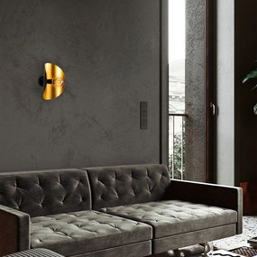 Черна и златисто стенна лампа Sivani – Opviq lights