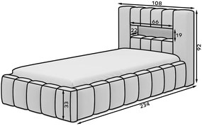 Тапицирано легло Mercy mini-Gkri-90 x 200