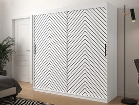 Плъзгащ се гардероб Jodelka-Leuko-Mauro-Дължина: 180 cm