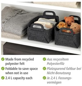 Кошници от плат в комплект от 2 Nina - Wenko