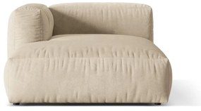 Бежов кадифен модул за диван (ляв ъгъл) Martina – Micadoni