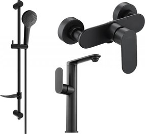 Mexen Milo DF05 комплект за душ, черен - 713154DF05-70