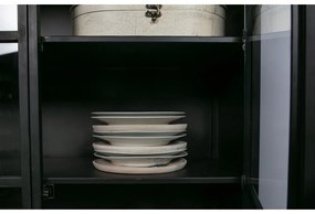 Черна метална витрина 99x170x44 cm Exhibit – WOOOD