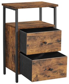 Нощно шкафче ARIN кафяво/черно