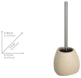 Бежова керамична четка за тоалетна Pion - Wenko