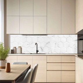 Стъклен гръб за кухня с мраморен 3D ефект