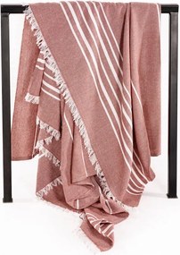 Теракотено памучно одеяло 150x200 cm Solene – Tiseco Home Studio