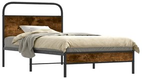 4100350 vidaXL Рамка за легло без матрак 100x190 см опушен дъб инженерно дърво