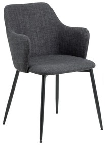 Антрацитни тапицирани трапезни столове в комплект 2 бр. Ilsa – Actona