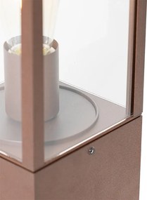 Индустриална външна подова лампа ръждяво кафява 40 cm IP44 - Charlois