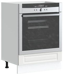 853997 vidaXL Шкаф за фурна, Porto, бял, инженерно дърво