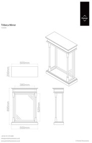 Стенно огледало с дървена рамка 50x70 cm Tribeca - Premier Housewares