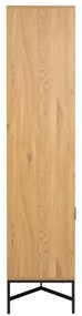 Витрина от дъбов декор в естествен цвят 80x180x40 cm Jaipur – Actona