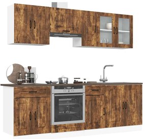 3314826 vidaXL Комплект кухненски шкафове от 8 части Kalmar, инженерно дърво