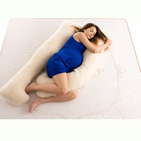 Възглавница за бременни с вълнен калъф и пълнеж Medico Wool Double