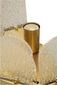 Стъклена стенна лампа в златист цвят Gris – Mauro Ferretti