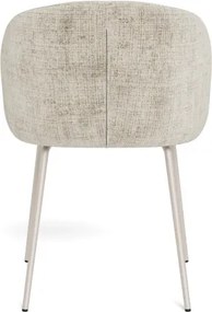 ЦЛЯРА Бежово (тъкан Juto 4)/сивобежова крака (кашмир) - МОДЕРЕН ТАПИЦИРАН СТОЛ ЛОФТ ЗА ДНЕВНА/ТРАПЕЗАРИЯ/ОФИС