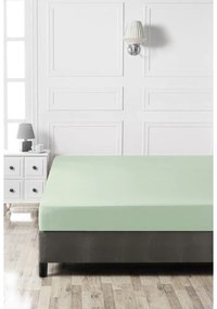 Светлозелен еластичен памучен чаршаф 140x200 cm – Mijolnir