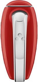 Ръчен миксер SMEG 50's Style HMF01RDEU, 250W, 9 скорости, Турбо, Скрит LED дисплей, Таймер, Аксесоари, Червен