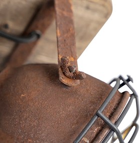 Смарт спот кафяво ръжда с дърво вкл. 4 WiFi GU10 - Gina