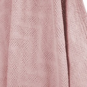 Розово плетено бебешко одеяло от органичен памук 80x80 cm Lil Planet - Roba