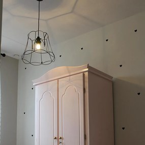 Ретро висяща лампа черна 40 см - Granny Frame