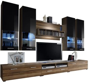 Холна секция Doreto-Walnut - Black