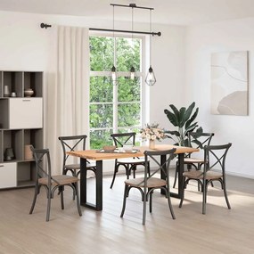 4013176 vidaXL Крака за трапезна маса, U-образни, 2 бр., черни, 50 x (72-73) см, стомана