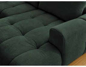 Зелен сгъваем/с място за съхранение ъглов диван (ляв ъгъл/U форма) Fuji – Bobochic Paris