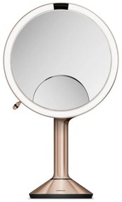 Козметично огледало със светлина/увеличително (5x) ø 20 cm Sensor Trio – simplehuman