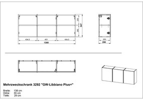 Кремав шкаф за коридор 138x55x29 cm Libbiano – Germania