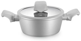 Комплект тенджери и тигани Royalty Line T010-Silver, 10 части, Мраморно покритие, Индукция, Сребрист