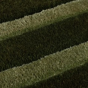 Тъмнозелен ръчно изработен вълнен килим 200x290 cm Gatsby – Flair Rugs