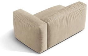 Бежов кадифен модул за диван (десен ъгъл) Martina – Micadoni