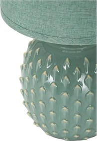 Светлосиня керамична настолна лампа с текстилен абажур (височина 27 cm) Pontus – Mauro Ferretti