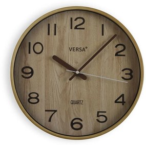 Стенен часовник Versa Светло кафяв Пластмаса Кварц 4,8 x 31 x 31 cm