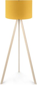 Rosling Mdf/текстил/Pvc подова лампа в естествен/крокус цвят 38x21x140см.