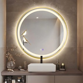 Огледало LED 90cm MMJ Gold