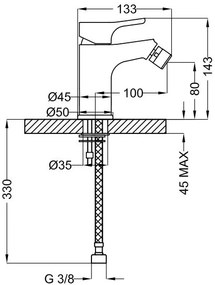 Смесител за биде Α/Β TEOREMA TAG