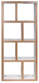 Бял с ръб в дървен декор шкаф за книги 70x159 cm Berlin - TemaHome