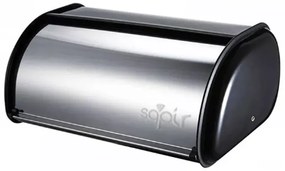 КУТИЯ ЗА ХЛЯБ SAPIR SP-1225-BB , д.-44см./ш.-27см./в.-18см./0.3мм , неръждаема стомана, Черен